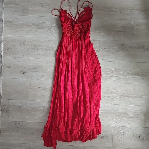 Free People Burgundy Lace Maxi Dress - Picture 8 of 9